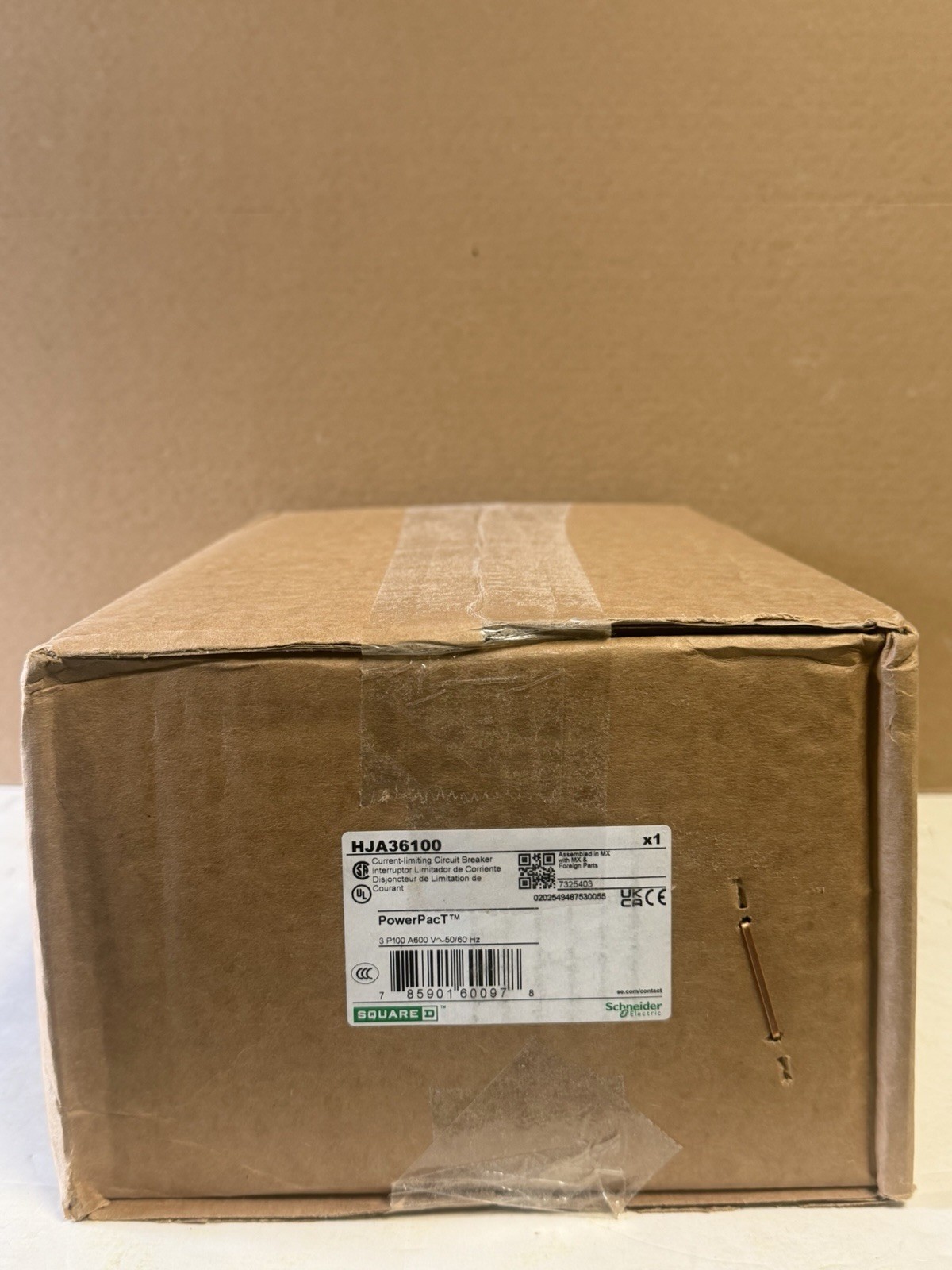 Square D HJA36100 PowerPact H-Frame Breaker | I-Line, 3-Pole, 100A, 600V I-Line