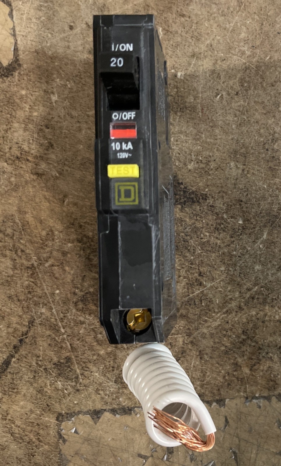 Square D – QO120GFI/QO120GFIC Mini Circuit Breaker, QO, 20A, 1P, 120VAC, 10kA