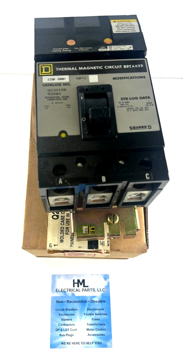 SQUARE D, Q232150, 150A, 240V, 3 POLE, I-LINE CIRUCIT BREAKER *NEW