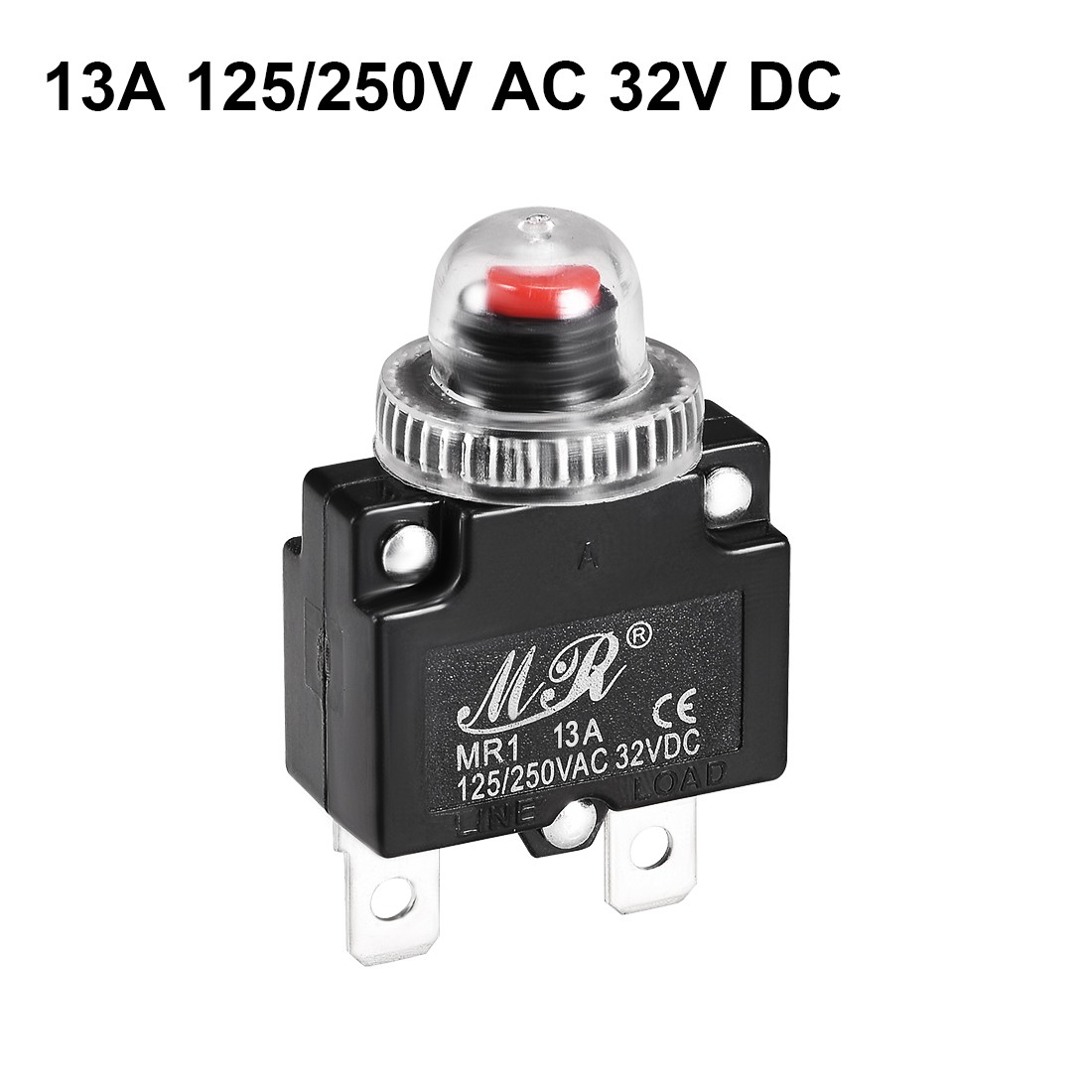 2Pcs Thermal Circuit Breakers 13A 125/250V AC 32V DC Reset Overload Protector