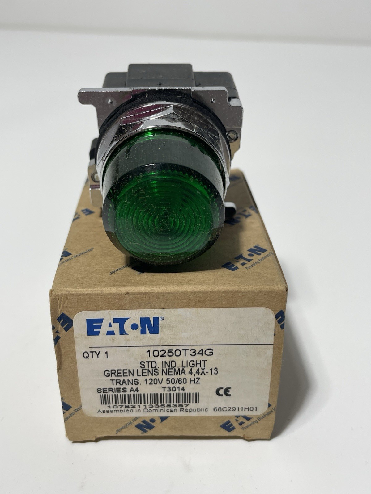 Eaton 10250T34G Green Indicating Light