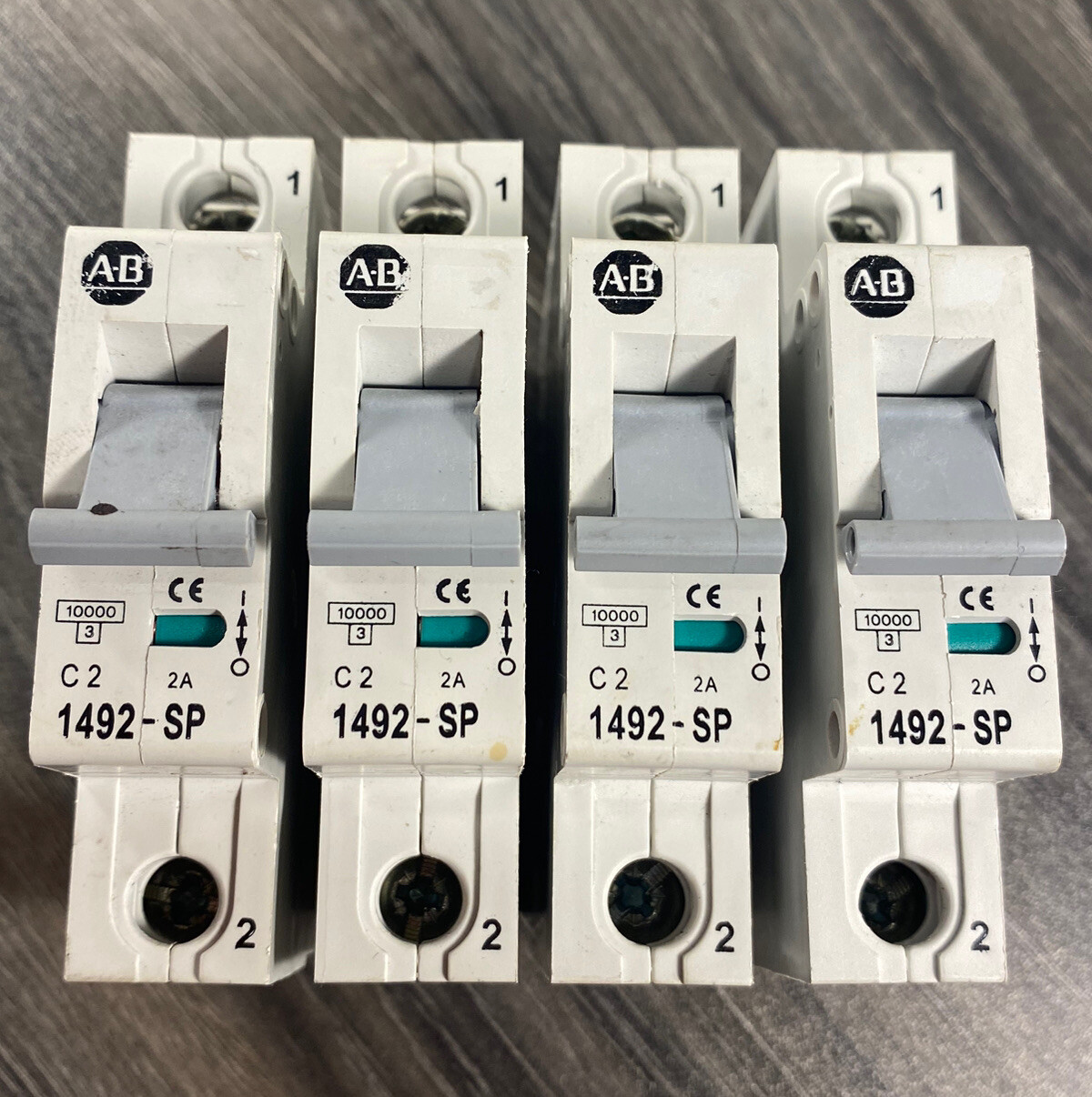 Allen Bradley 1492-SP1C020 Ser C 2A 1-P Miniature Circuit Breaker **Lot of 4**