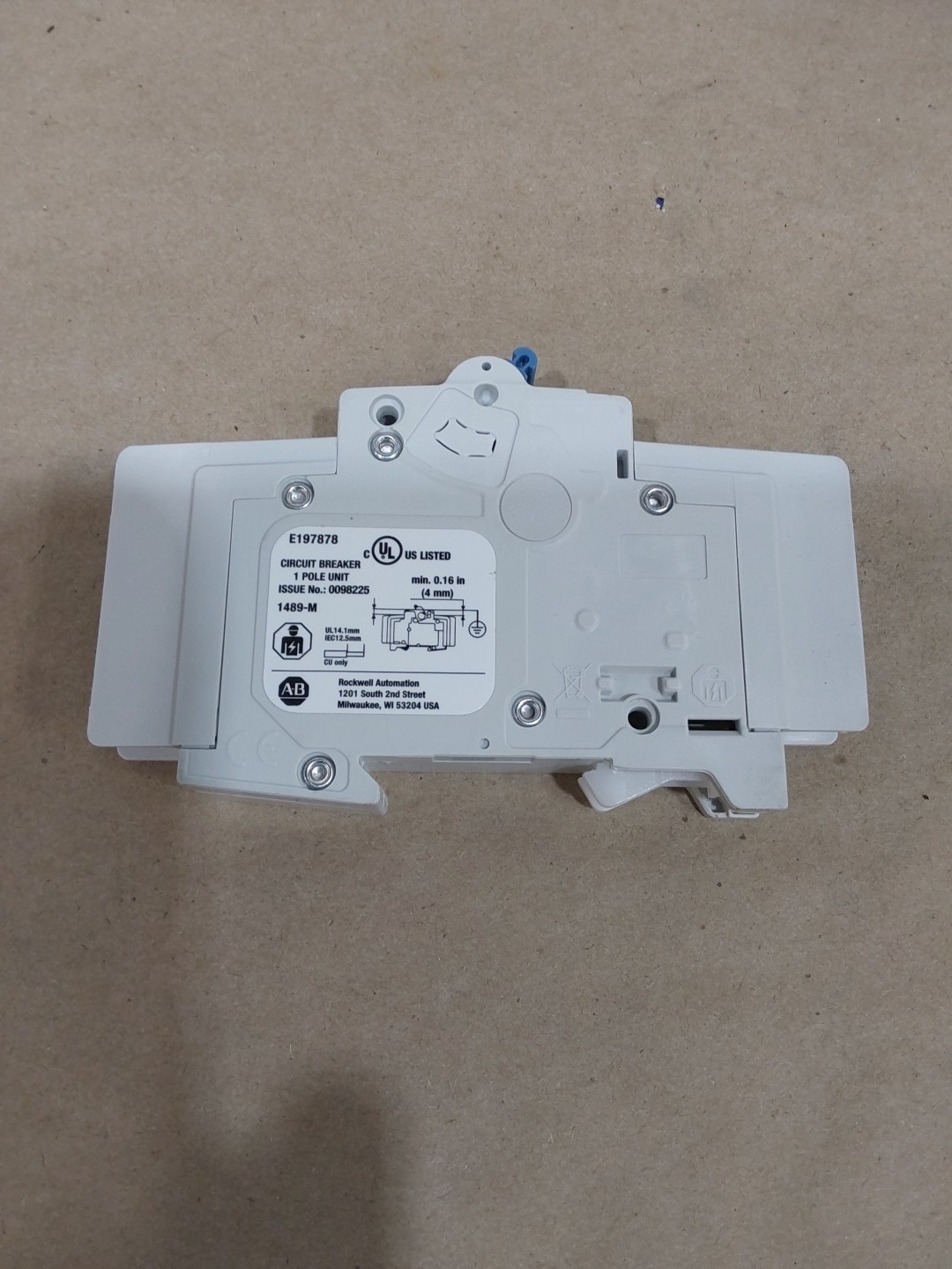 ALLEN BRADLEY 1489-M C 10A…..E197878 1 POLE