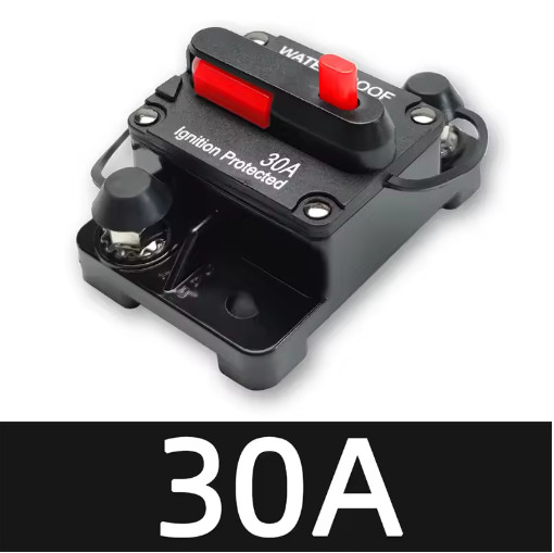 12–48V Waterproof Circuit Breaker Reset Fuse 30A–300A Car Boat Audio Protection