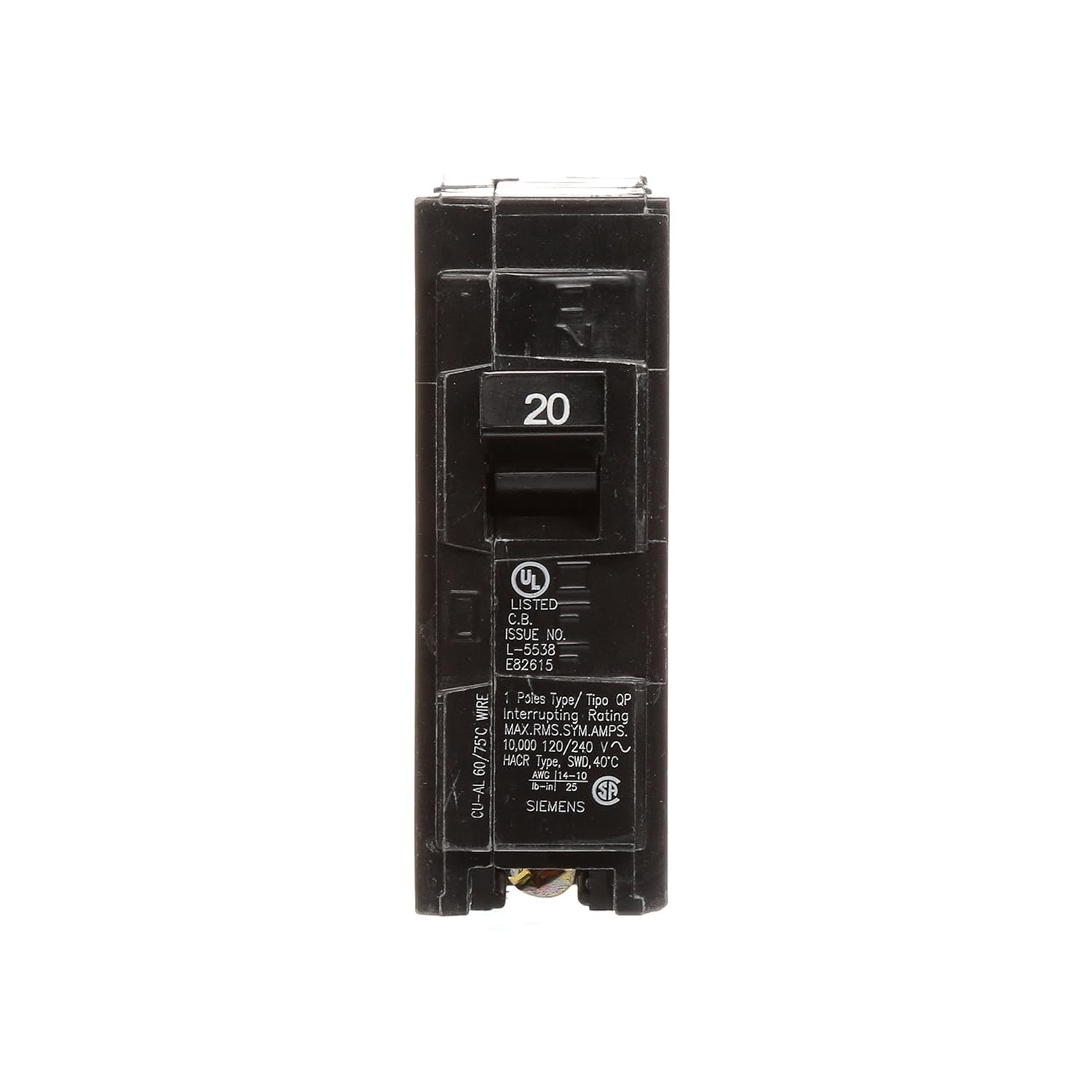 Plug-In 20 Amp QP Circuit Breaker – Easy Installation for Electrical Protection
