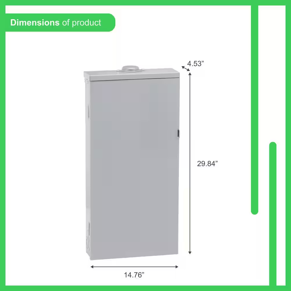 Homeline 200 Amp 20-Space 40-Circuit Outdoor Main Breaker Plug-On Neutral Load C