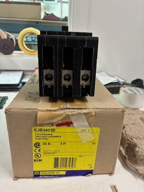 Square D EJB34030 3 Pole Circuit Breaker Schneider Electric New In Box