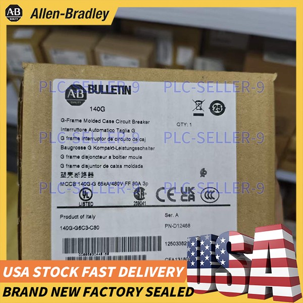 NEW Sealed 140G-G6C3-C80 AB Circuit Breaker 80A 3-Pole 480V Free Ship
