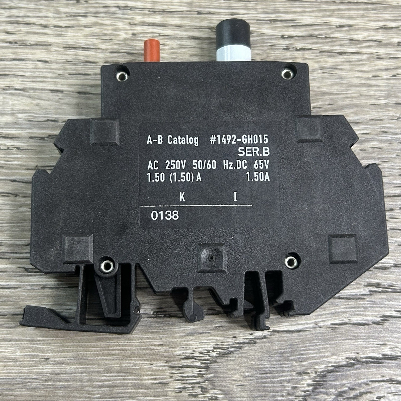 Allen Bradley 1492-GH015 1 Pole 1.5 Amp Circuit Breaker Ser. B Oem