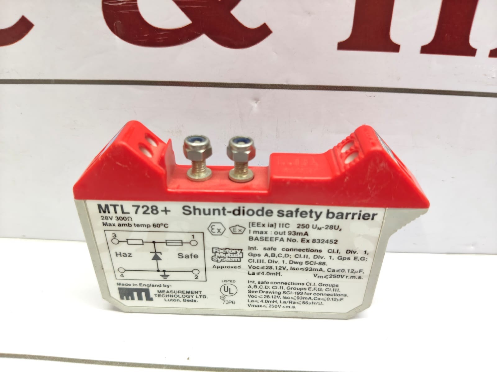 MTL 728+Shunt-Diode Safety Barrier LOT OF2 28V 300Ω Eaton MTL Intrinsically Safe