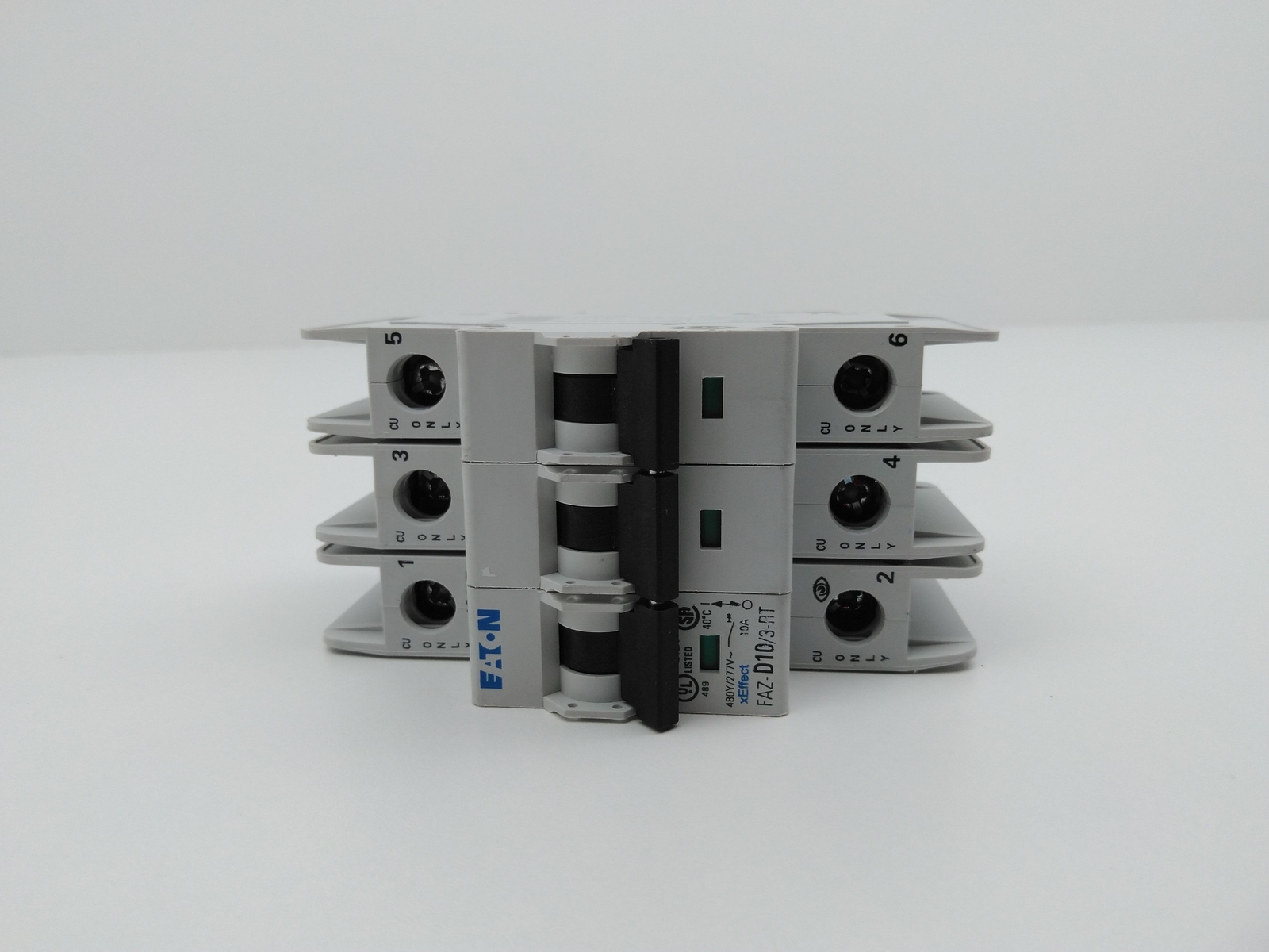 Eaton FAZ-D10/3-RT Circuit Breaker, 3 Pole, 10A