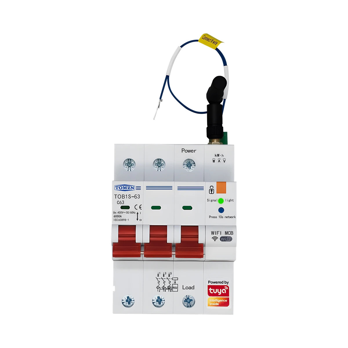 3 Phase 3P+N WiFi Smart Circuit Breaker TUYA Smart Life RS485 Modbus Din Rail