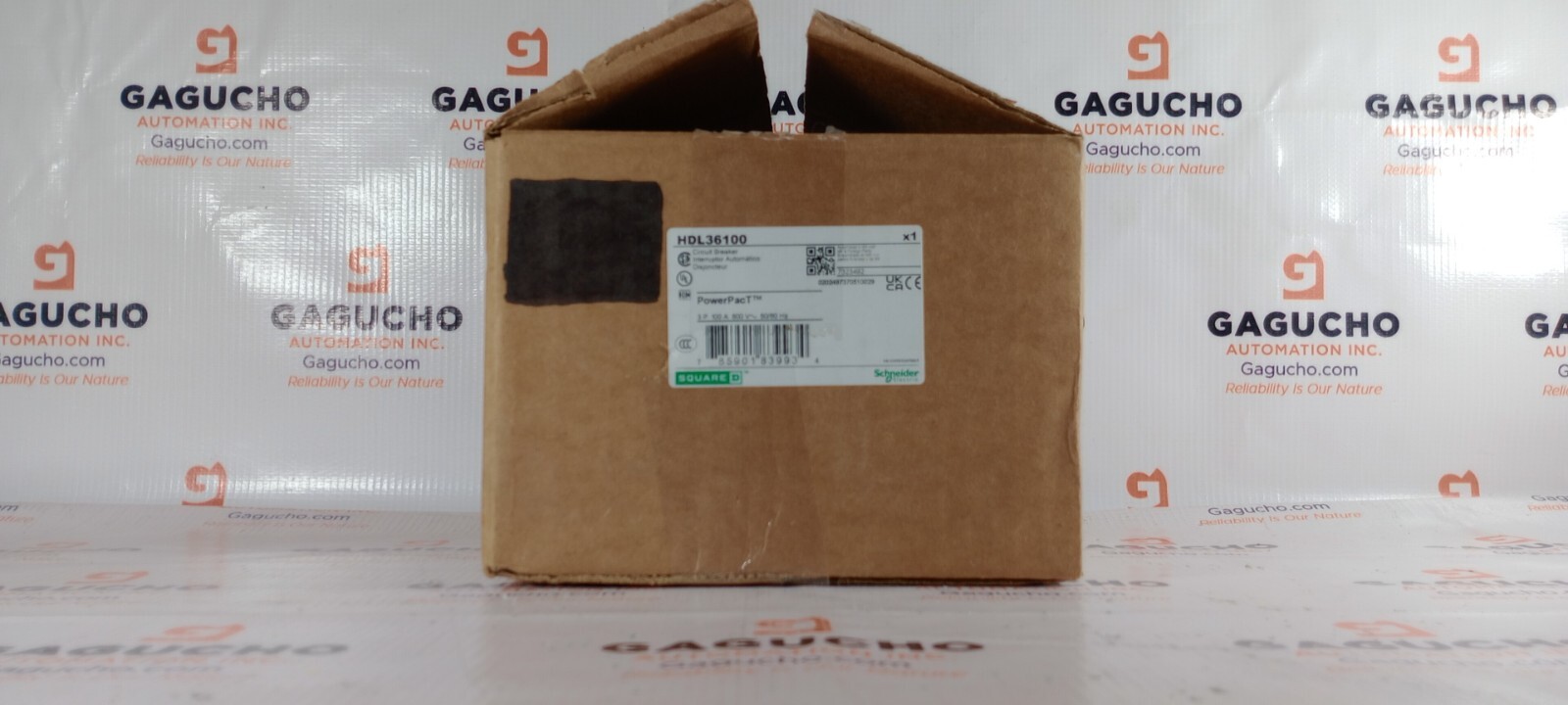 Surplus OPEN Schneider Electric HDL36100 Square D PowerPact 100A 3-P Breaker