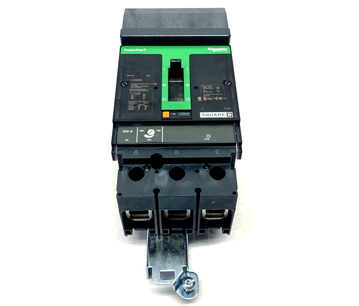Schneider Electric JJA36200 Circuit Breaker, PowerPacT J, 200A 3P 600VAC 25kA