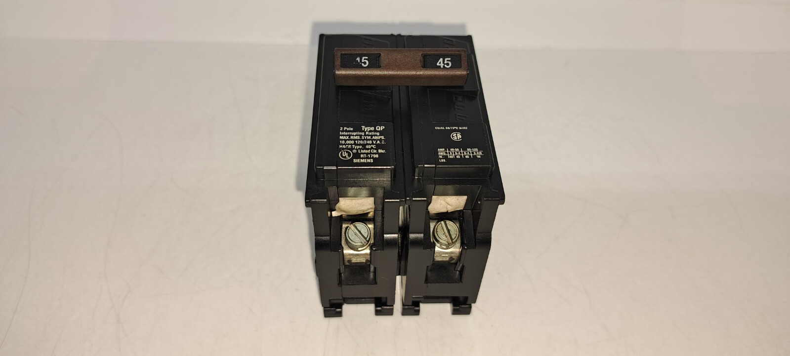 Siemens ITE Q245 45 Amp 2 Pole 120/240V Type QP Circuit Breaker