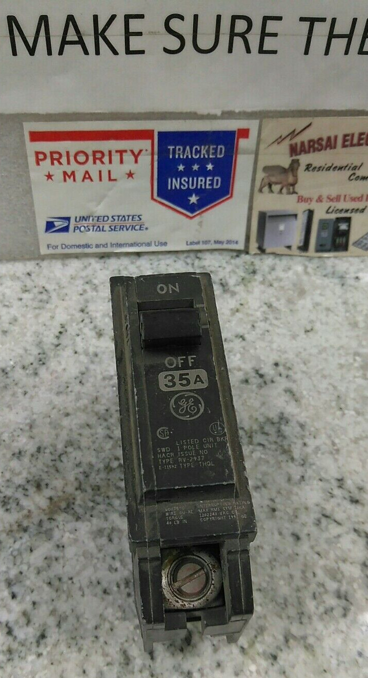 GE / THQL1135 /35 AMP / 1 Pole /240VA / TYPE THQL &GROVE /breaker/USE (L60LOBY