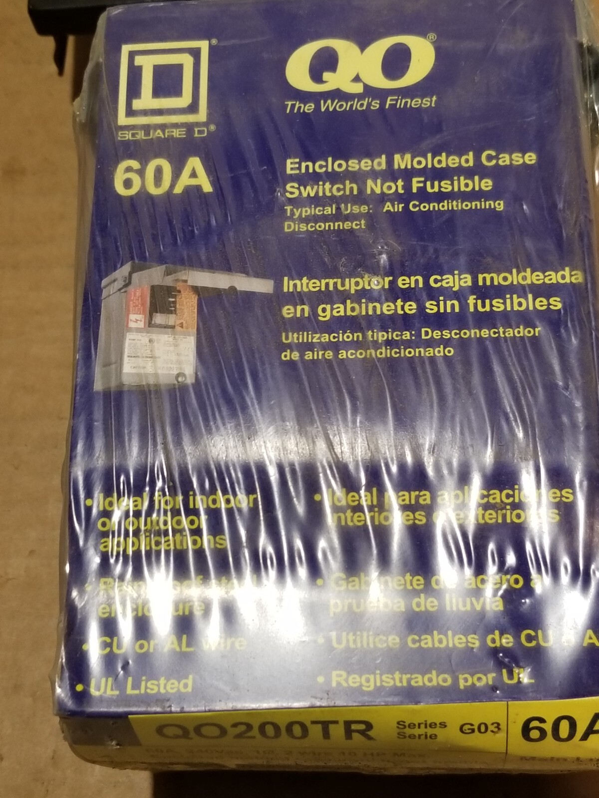 Square D – 60A 240V Enclosed Circuit Breaker Disconnect QO200TR