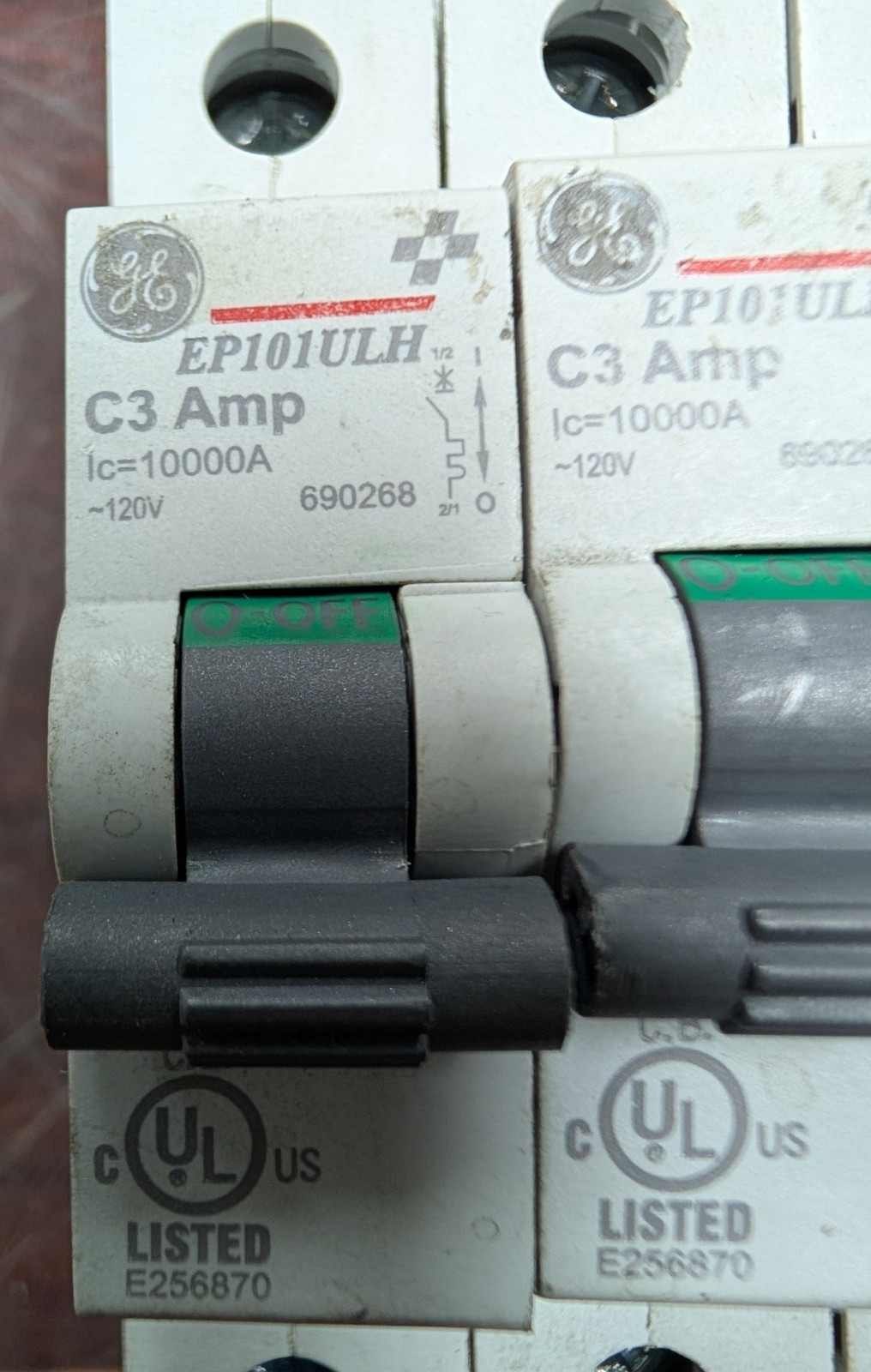 😏 NEW GE 3 AMP CIRCUIT BREAKER 120 VAC 1 POLE EP101ULH / 690268