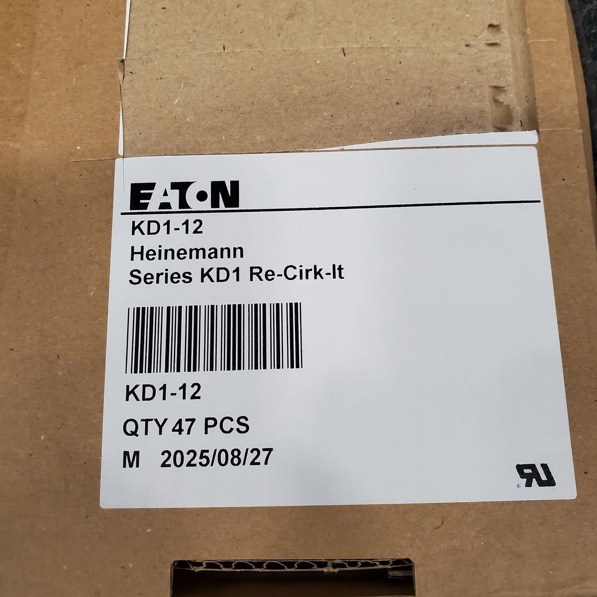 EATON KD1-12 Thermal Circuit Breaker Qty 47 Pcs