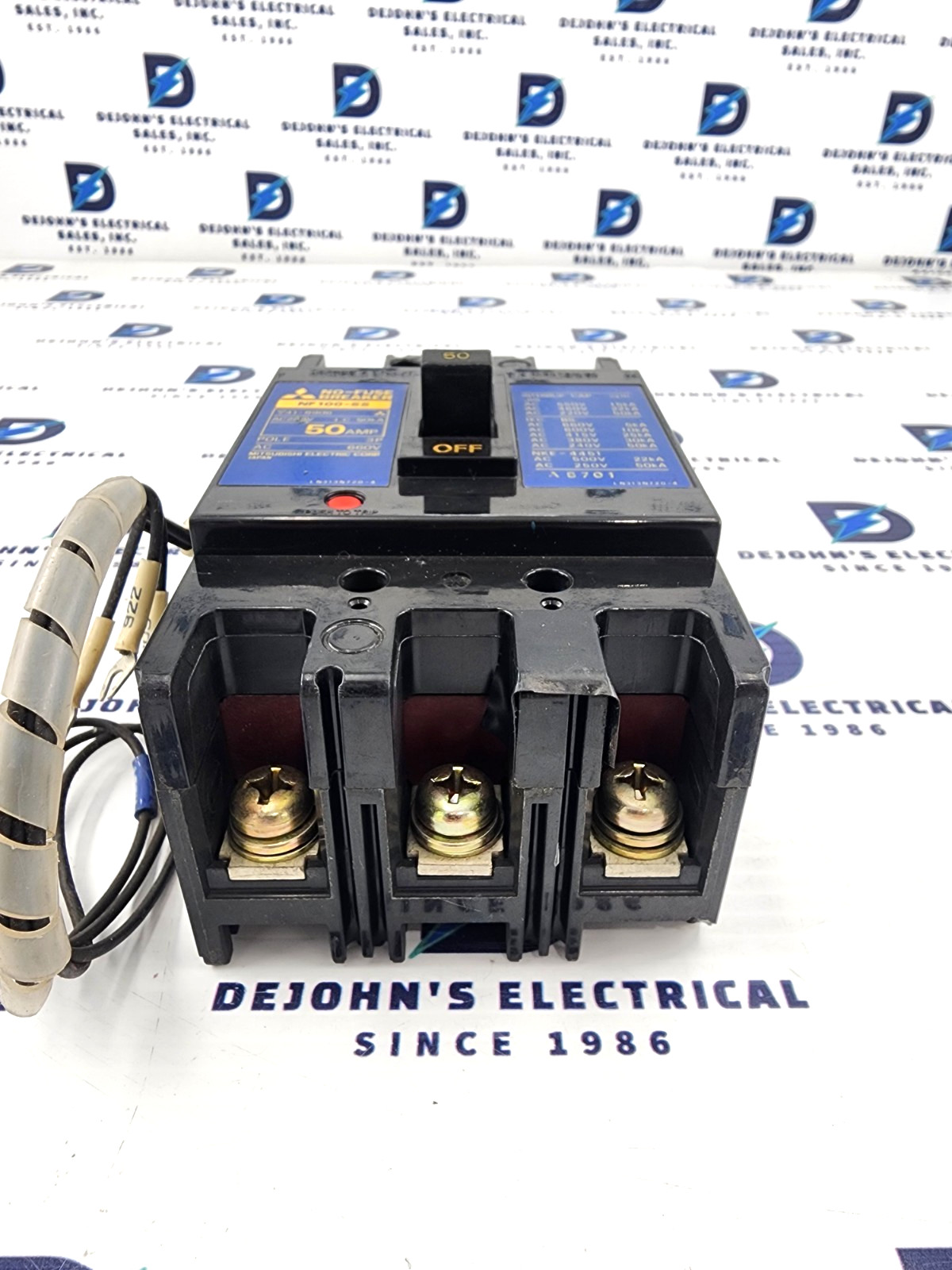 MITSUBISHI NF 100-SS 50 AMP 3 POLE 660V WITH ALARM SWITCH CIRCUIT BREAKER