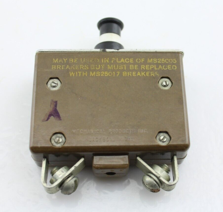 MS25017-35 35A Aircraft Circuit Breaker Mechanical Products Mil Spec MS25005 Al