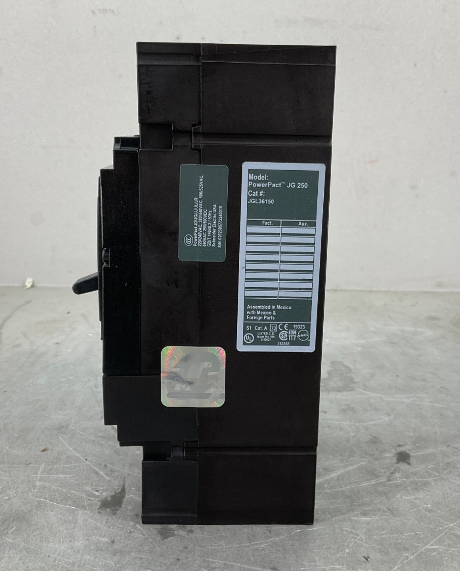 SQUARE D JGL36150 POWERPACT CIRCUIT BREAKER 150 A 3P 600V NEW