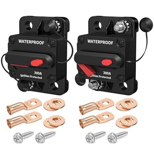 300 Amp Circuit Breaker, 12V Circuit Breaker DC 300A Circuit Model: CB-03-300A