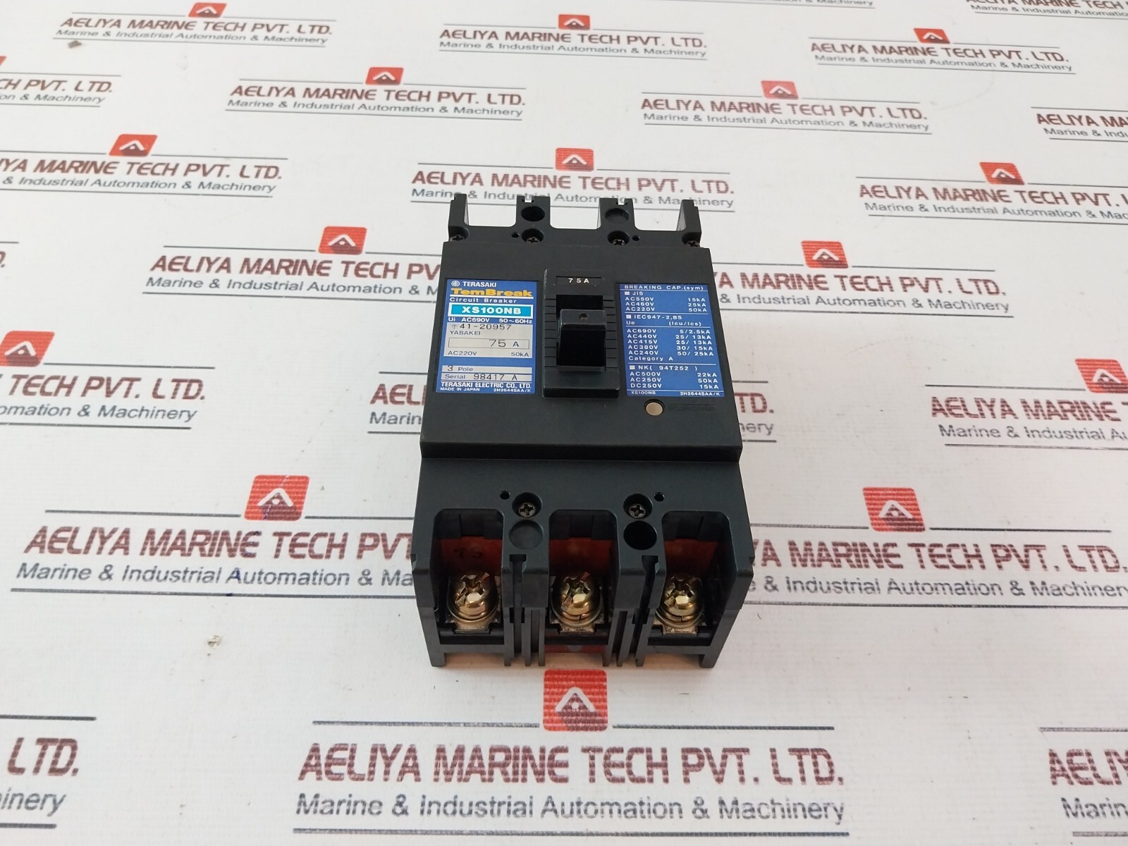 Terasaki XS100NB Tembreak Circuit Breaker 50/60HZ 41-20957 75A 2H2644SAA/K