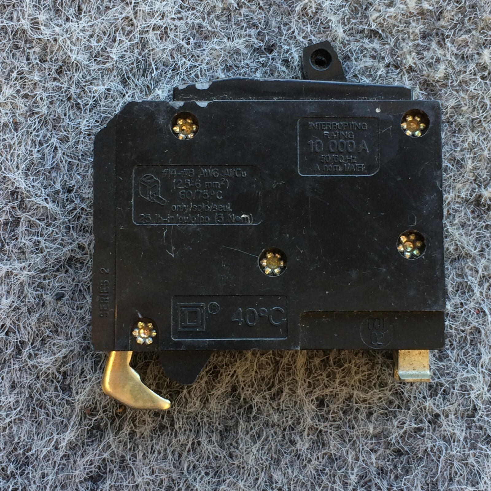 Square D QOT2020 1 Pole Mini 20 Amp Twin Tandem Dual Circuit Breaker With Hook