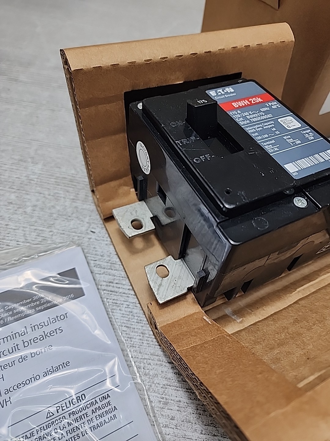 Eaton BWH2175 2 Pole 175 Amp 120/240v Type BWH 25k