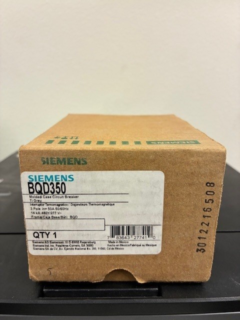 Siemens BQD350 3 Pole 50 Amp 480V Circuit Breaker New In Box