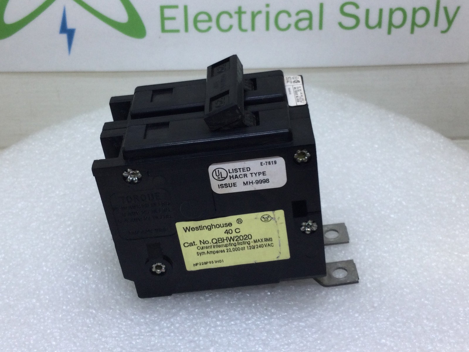 Westinghouse QBHW2020 20 Amp 2 Pole 120/240V Bolt On Circuit Breaker