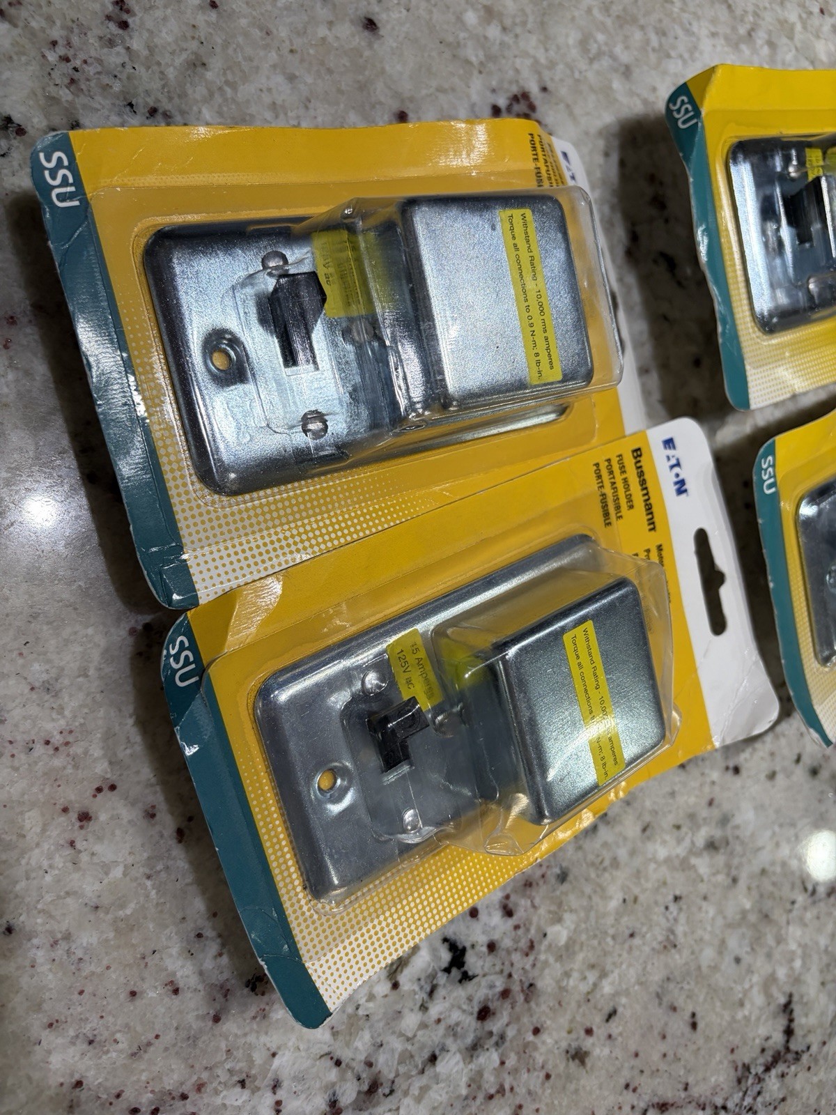 Eaton Bussmann SSU Series 2-1/4 in. Fuse Box Cover with Switch Lot Of 4