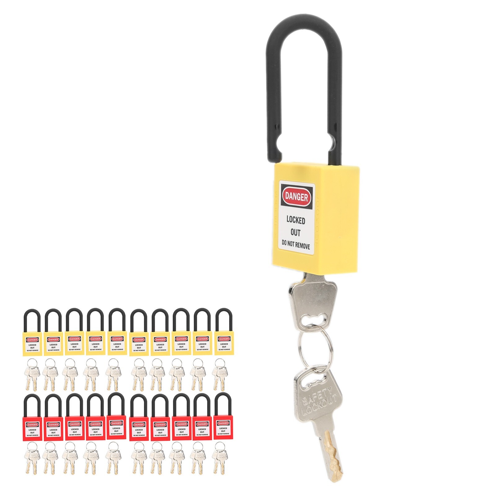 10 Sets 38mm Lockout Lock Dustproof Nylon Industrial Engineering Insulation