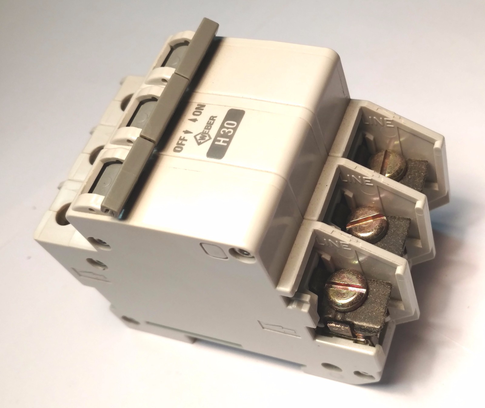 Weber AS168B-3 Phase Circuit Breaker 480VAC 3 Pole H30 480v AS168 3ph 480 volts