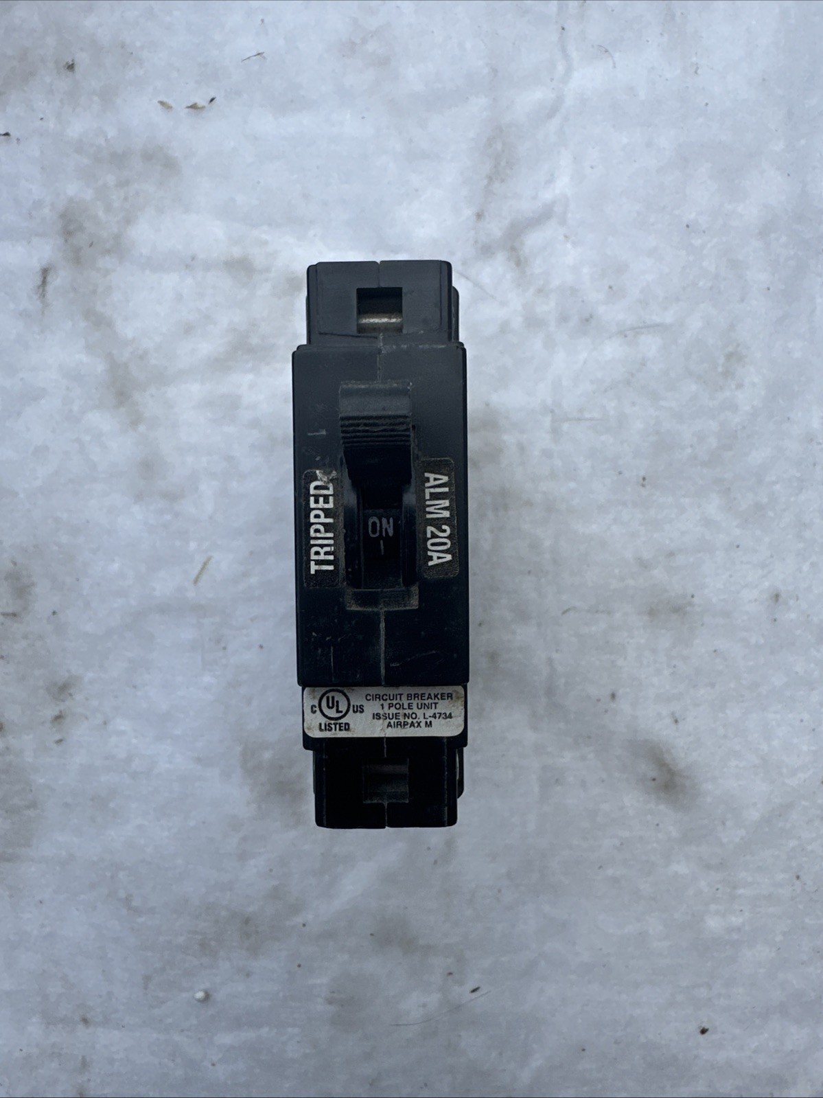 Airpax LMLC1-1RLS4-24314-36, 20 Amp Breaker, Clip-on