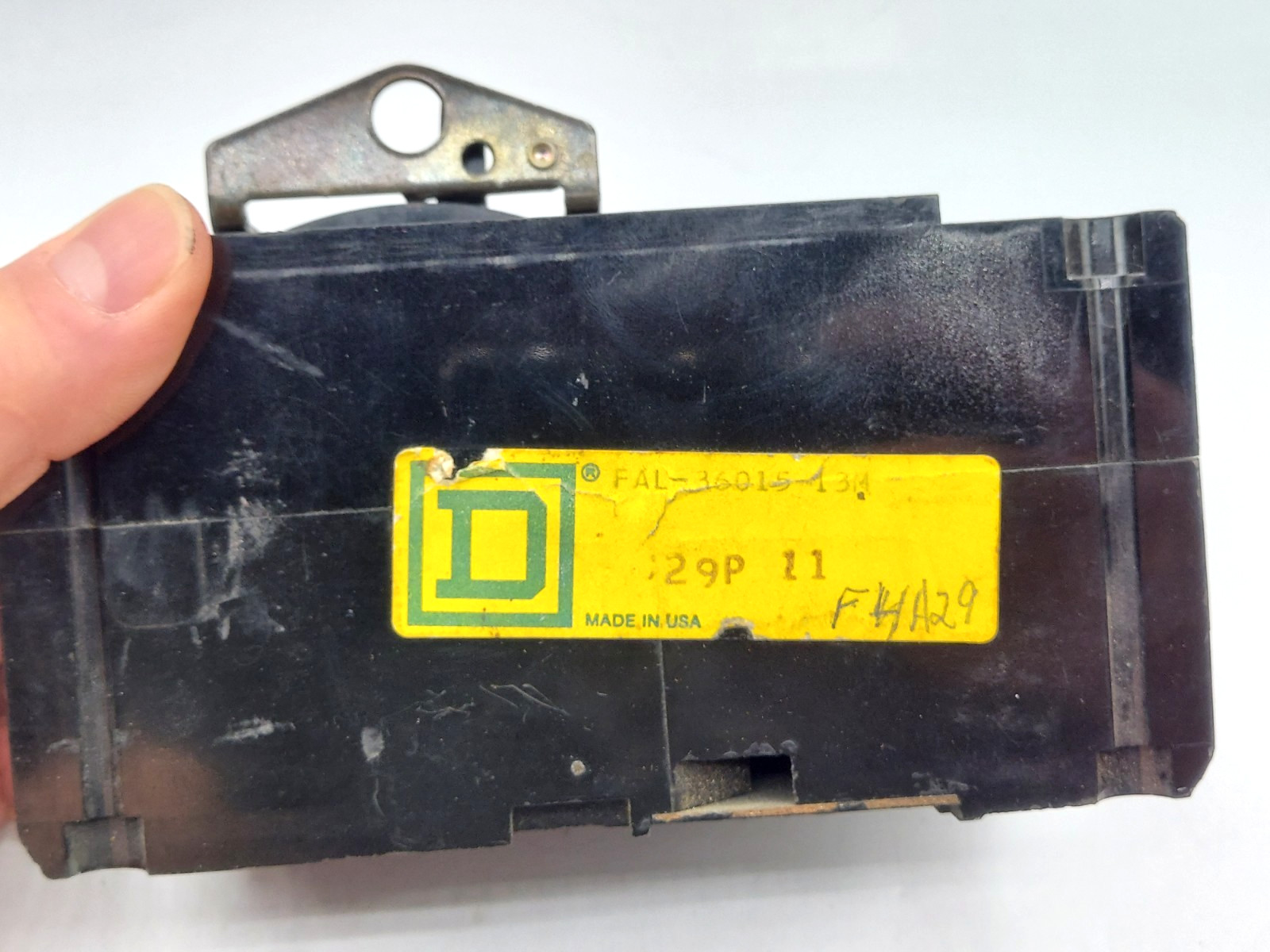 Square D FAL36015 15A 3P 600V Adjustable Instant Trip Breaker w/ Locking Shackle