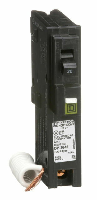 Square D HOM120CAFI 20 A Miniature Circuit Breaker