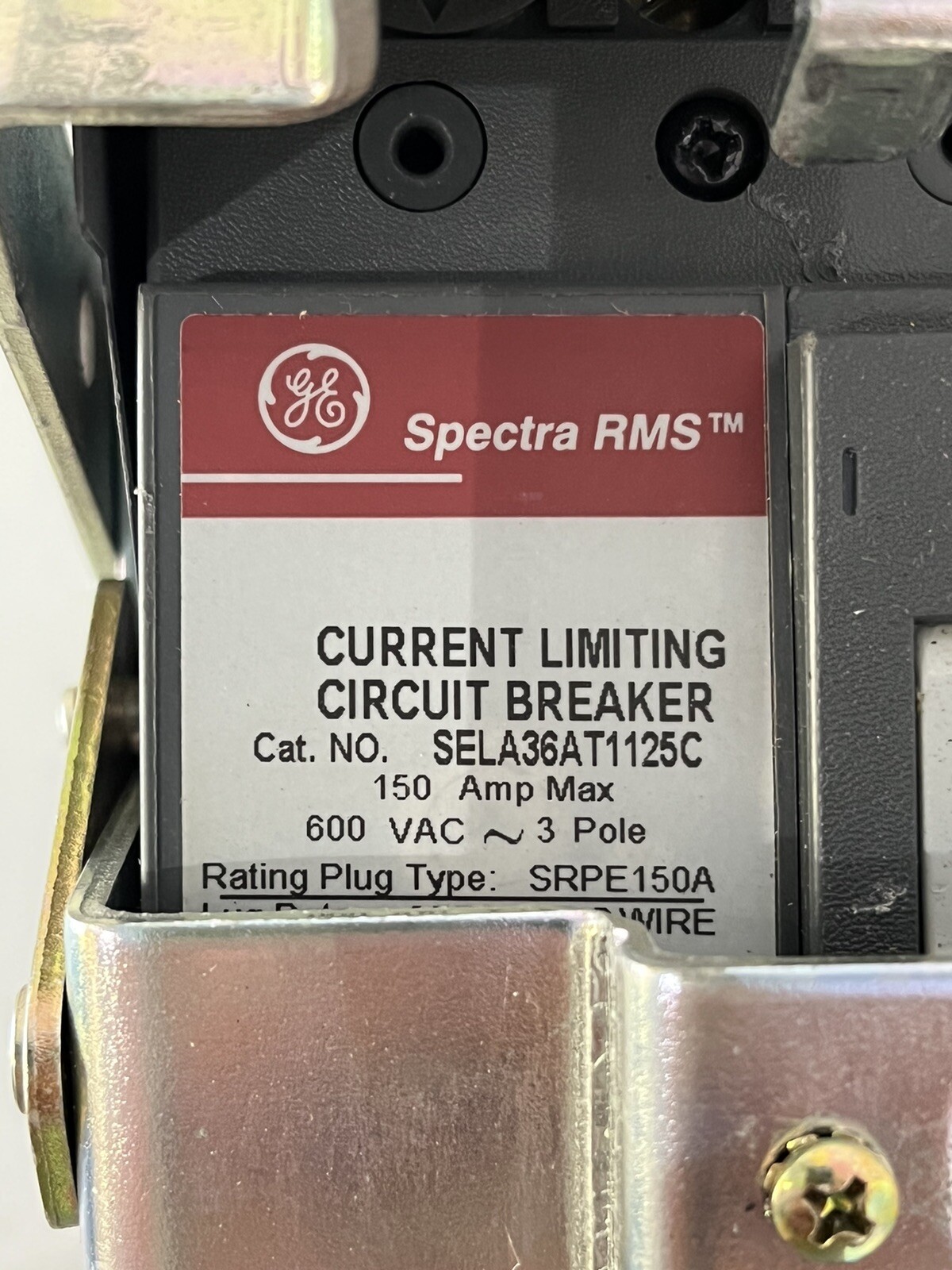 GE SELA36AT1125C U 125A 600V 3P With Switch USED