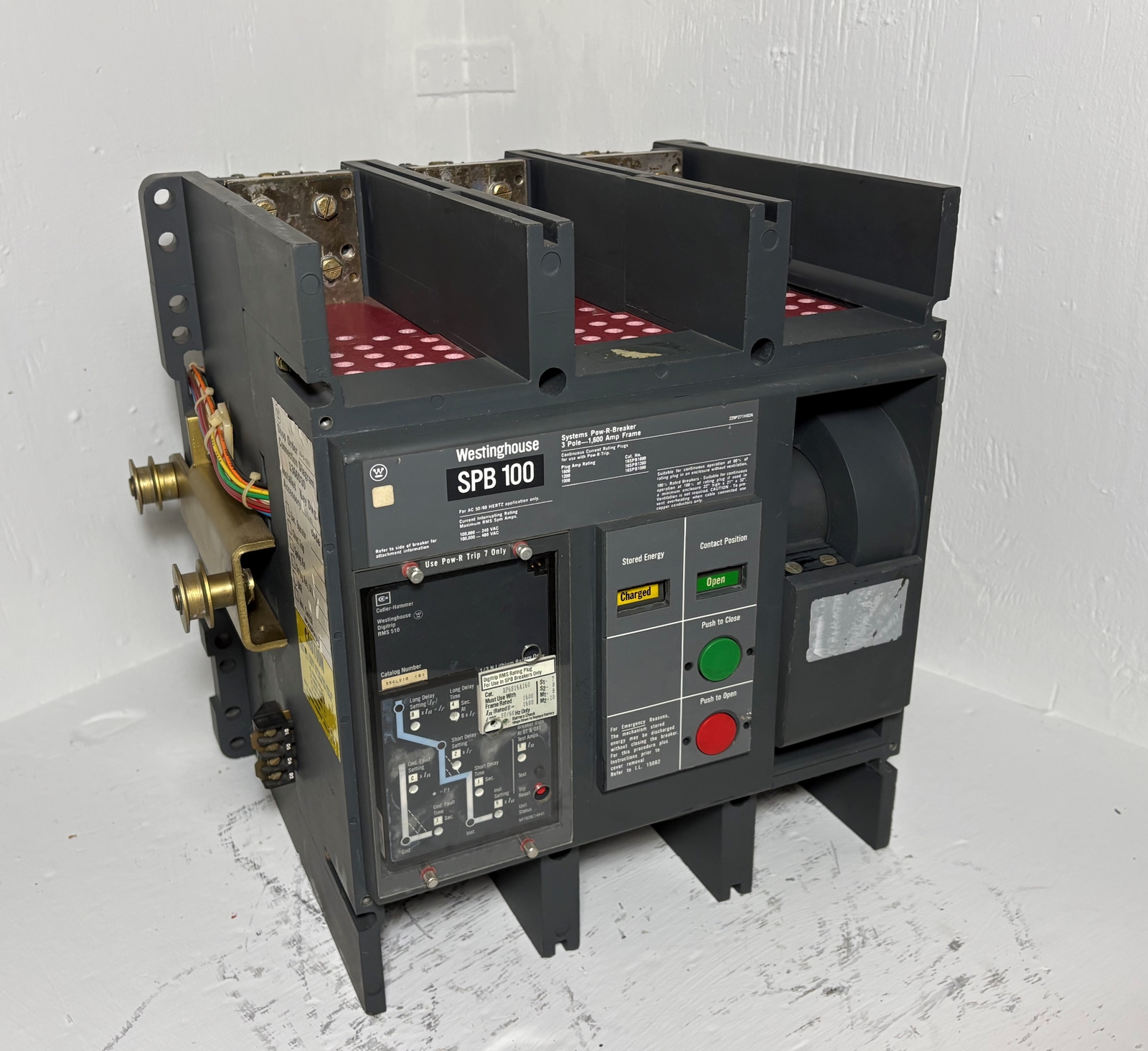 Westinghouse SPB 100 1600A LSIG Pow-R Breaker w/ 1600 Amp Plug SPB100 3P Ground