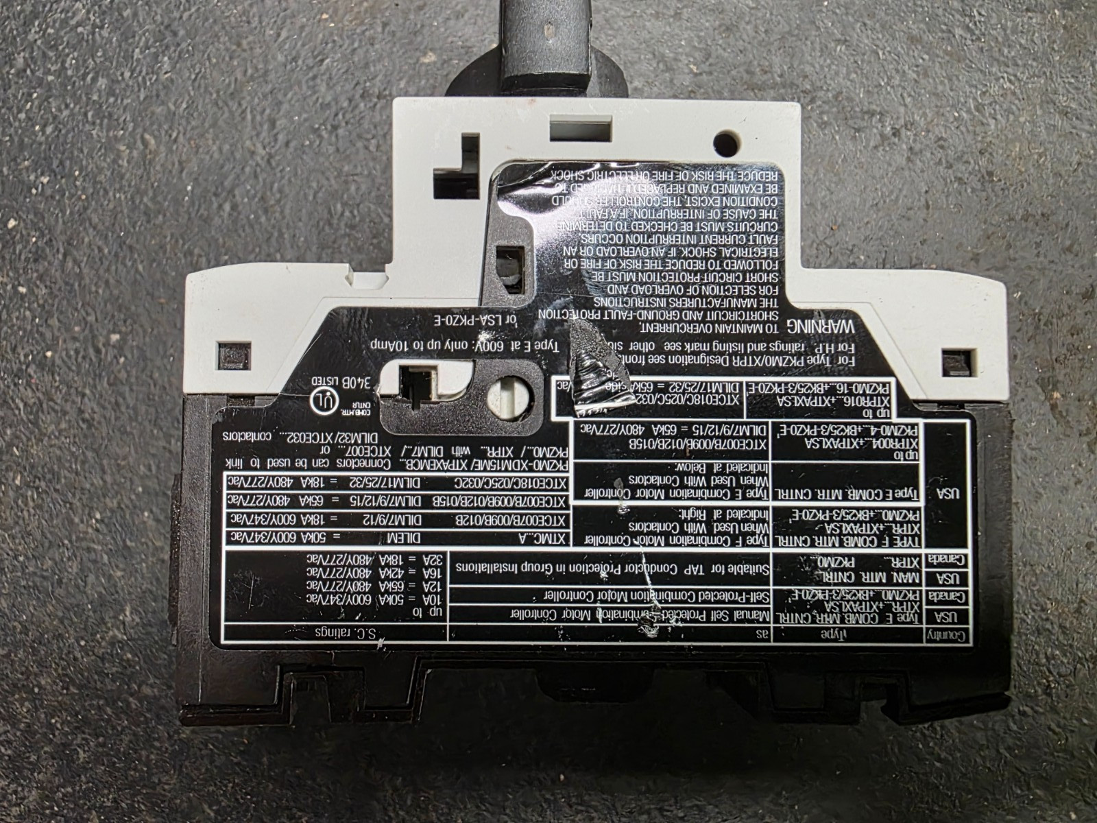 Eaton PKZM0-4 XTPR004BC1 Motor Protective Circuit Breaker 2.5-4A