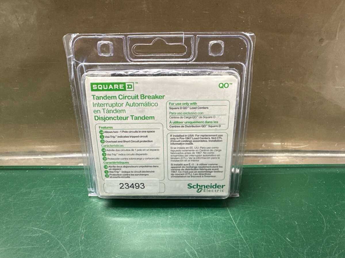 Square D QO2020C 20/20A 2 Single Poles Tandem Circuit Breaker (E10033138)