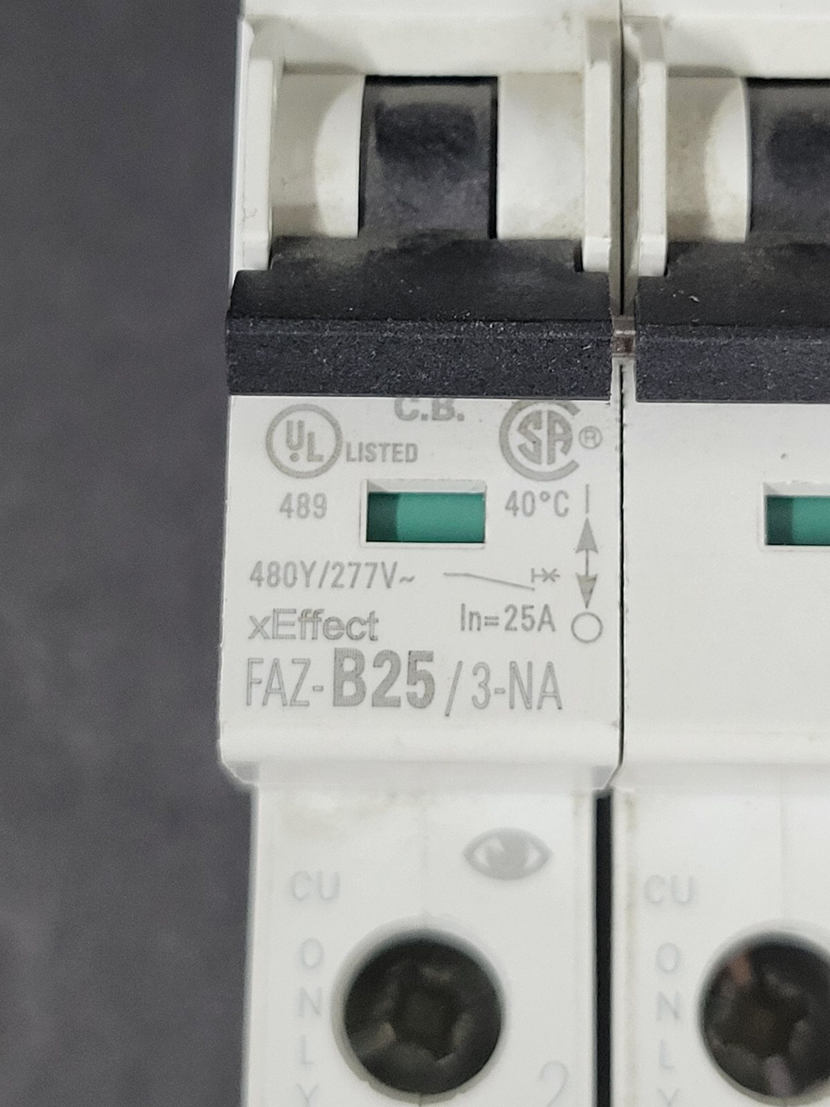 NOB Eaton FAZ-B25/3-NA Miniature Circuit Breakers 3pole 440v 50/60hz