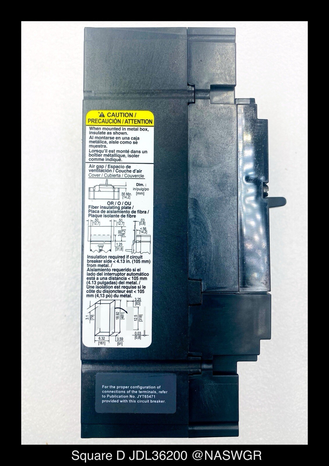 Square D JDL36200 Molded Case Circuit Breaker – 200 Amp – Unused/1Yr Warranty