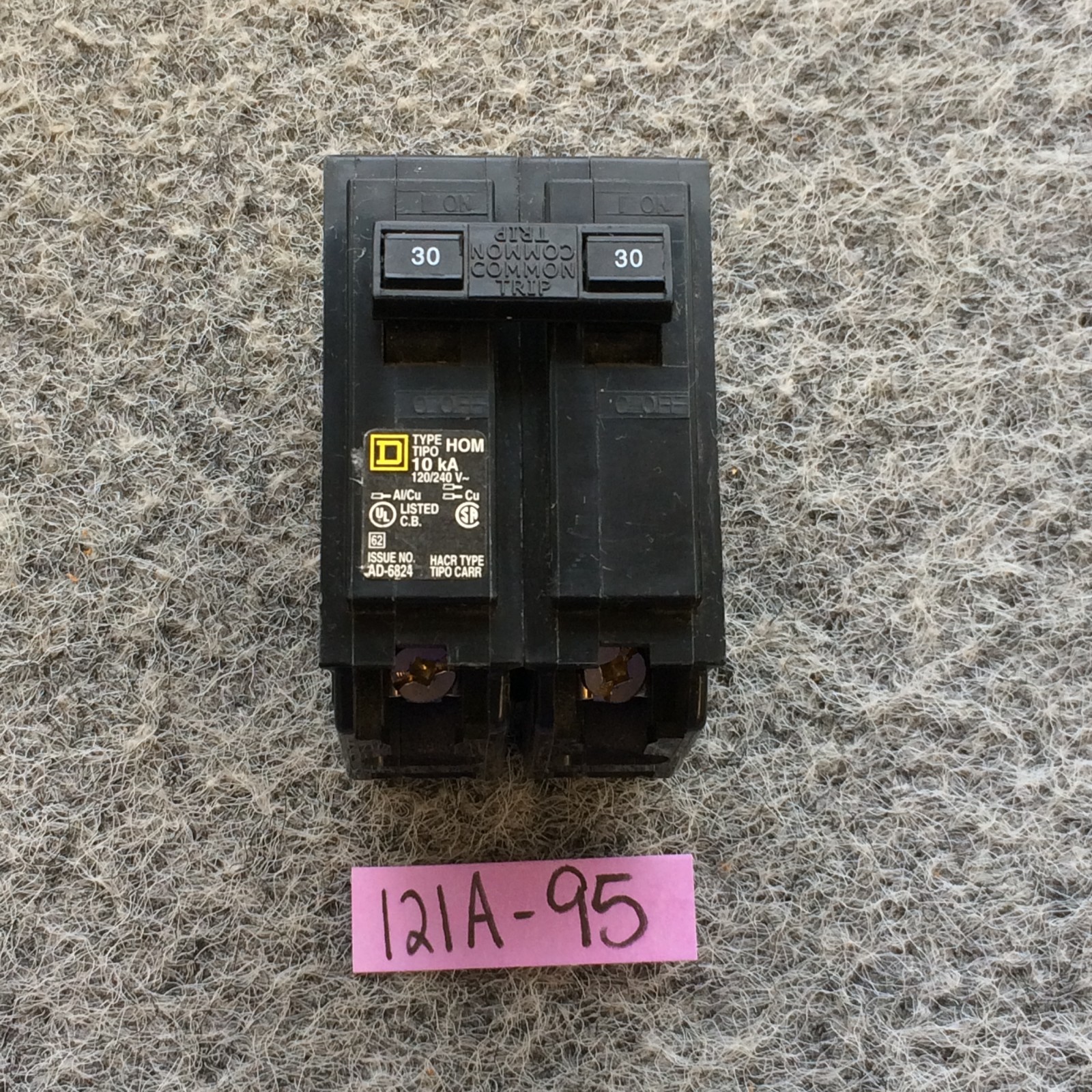 NEW! Mini circuit breaker, Homeline, 30A, 2 pole, 120/240 VAC, 10 kA HOM230 NEW