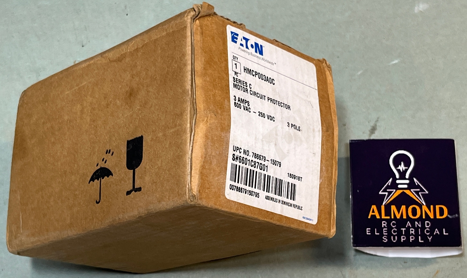 *NEW Eaton Cutler-Hammer HMCPS003A0C Circuit Breaker Motor Protector 3P 3A 600V