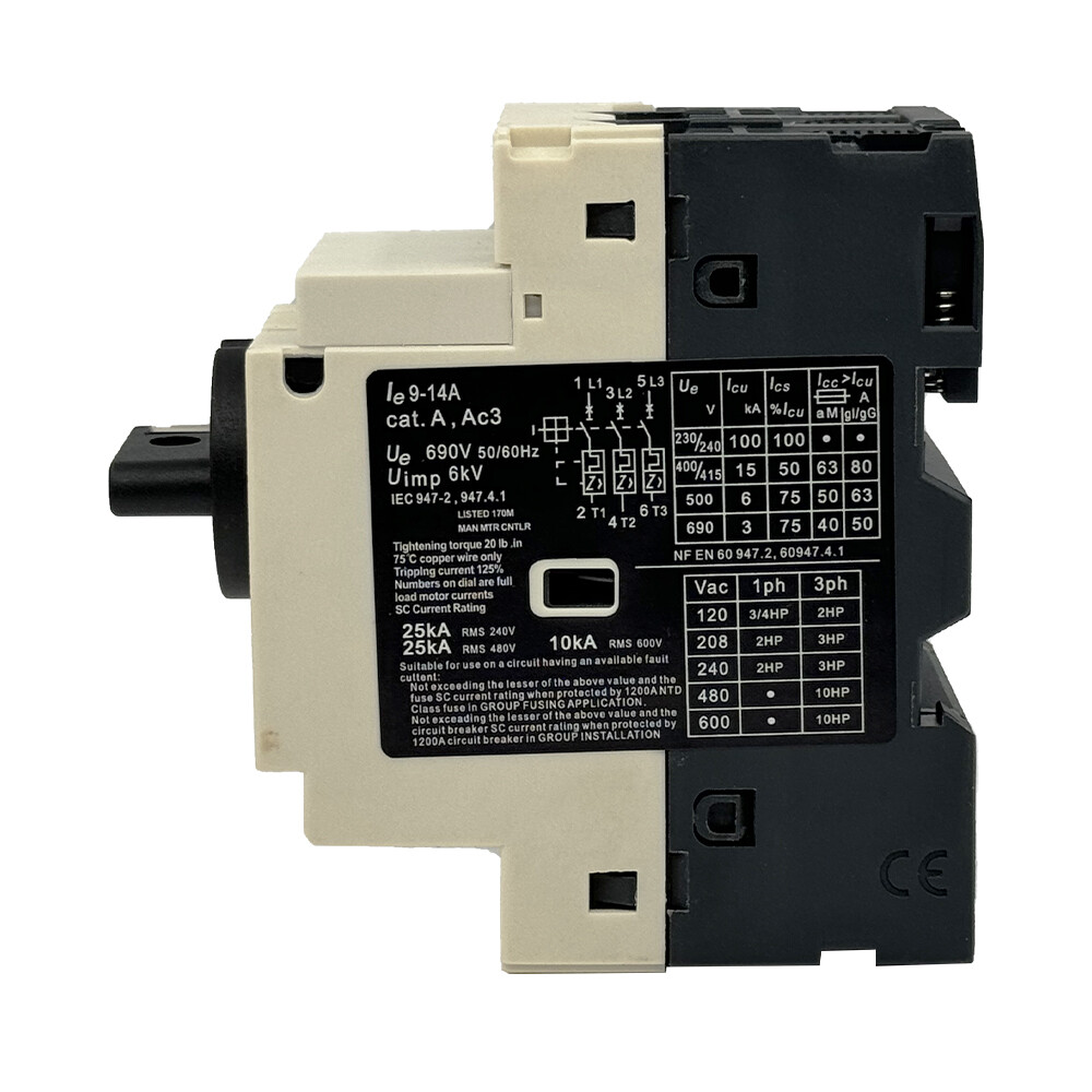 NEW GV2P16 Motor circuit breaker manual motor starter 9.0-14.0A with rotary knob