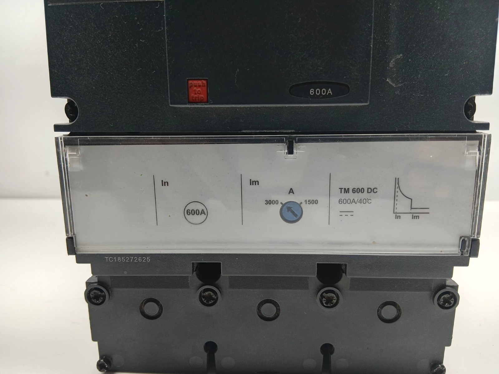 SQUARE D LL 1200 LL37060D33 3 POLE 630 AMPS CIRCUIT BREAKER