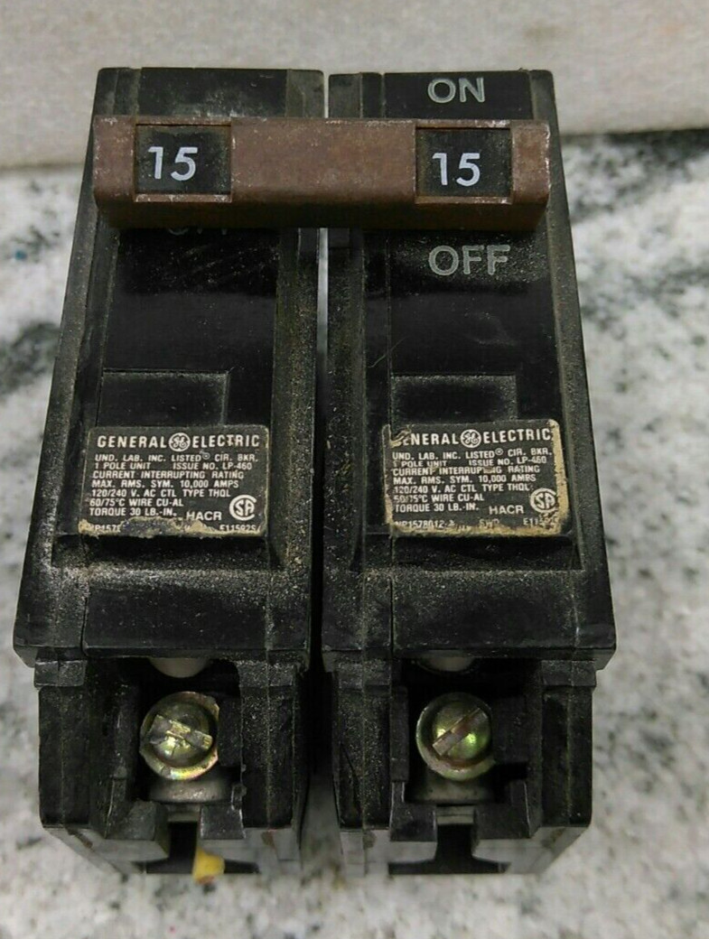 GE/BREAKER/THQL2115 /15A/2P/ 120/240V/THQL/ PLUG-IN/ GROVE/USE (L169