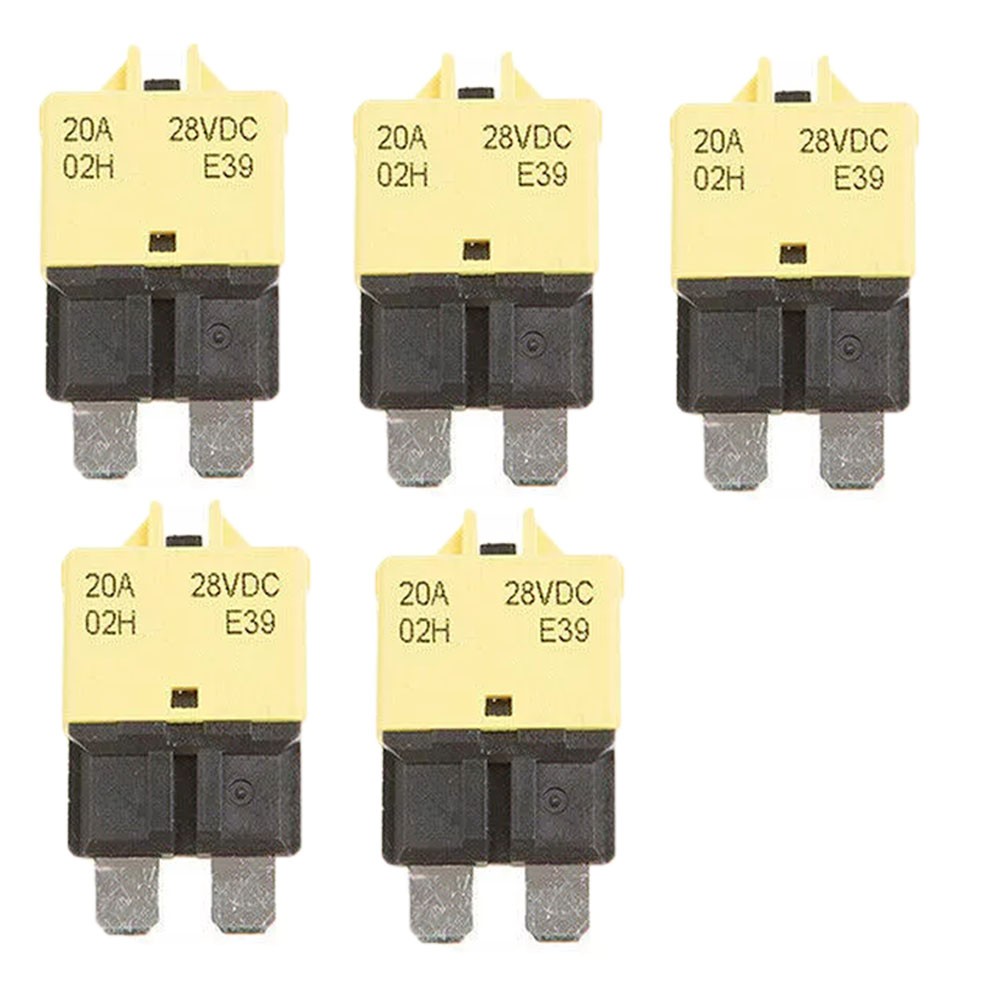10PC 20A Car Manual Circuit Breaker Blade Fuse 12V/24V Resettable Boat Marine